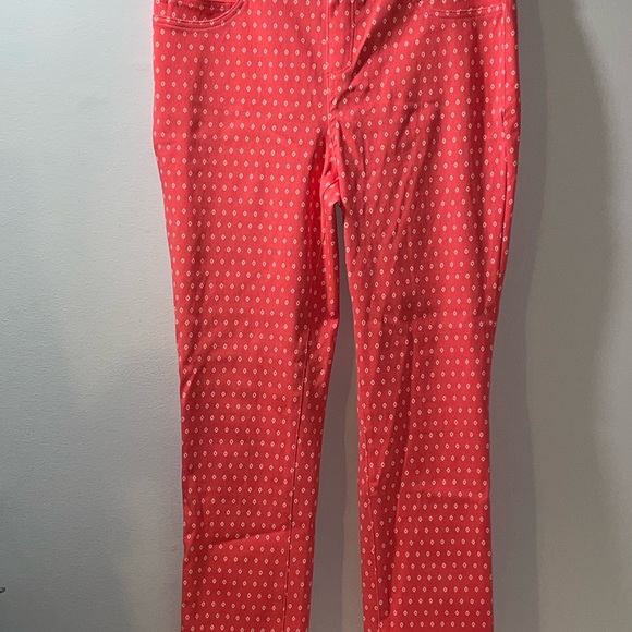 NWT Rafaella Calypso Coral Comfort Stretch Printed Knit Twill Skinny Ankle 10 - Picture 5 of 7